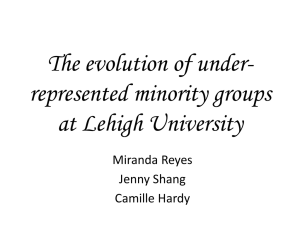 The evolution of under-represented minority