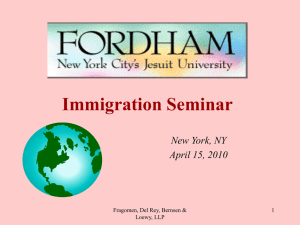 Immigration Seminar - Fordham University
