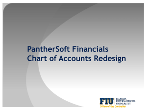 PantherSoft Financials Chart of Accounts Redesign