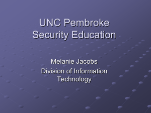 Security Training Session - The University of North Carolina at