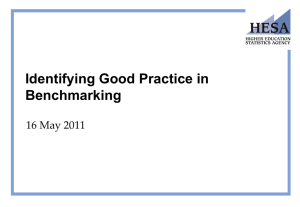 Identifying Good Practice in Benchmarking