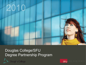 Douglas College/SFU Degree Partnership Program