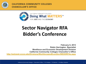 Sector Navigator RFA Powerpoint - Doing What Matters for Jobs and