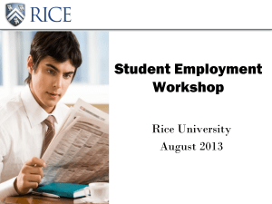 Rice University - Office of Financial Aid