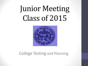 Junior Meeting PP 2013 - Highland Park High School