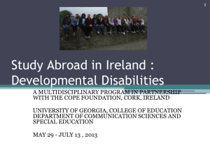 Study Abroad in Ireland : Developmental Disabilities