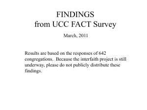 PRELIMINARY DATA from UCC FACT Survey