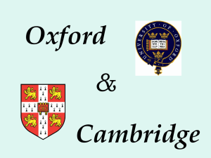 Cambridge and Oxford