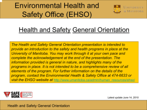 Health and Safety General Orientation