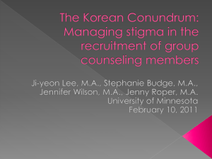 The Korean Cunundrum: Managing stigma in the recruitment of