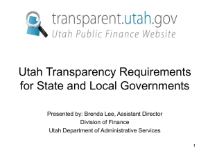 Transparency in Government - Utah Municipal Clerks Association
