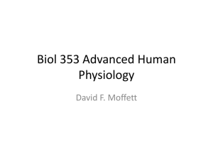 Biol 353 Mammalian Physiology