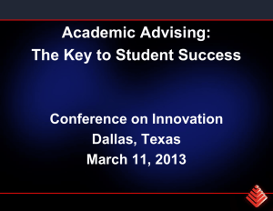 Academic advising for student success