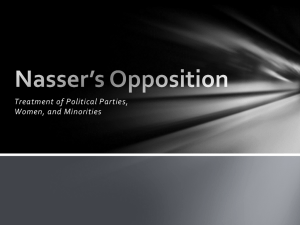 Nassers Opposition and Minorities