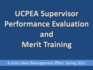 Labor/Management Performance Evaluation and Merit Training