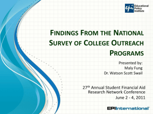 Findings from a National Survey of College Outreach Programs