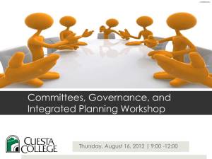 Committee, Governance, and Integrated Planning