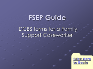 FSEP DCBS Forms - DCBS Training Branch