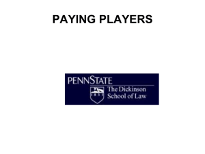 Paying Players - Penn State Law