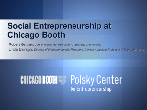 Social Entrepreneurship at Chicago Booth