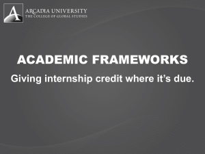 Academic Frameworks for Internships
