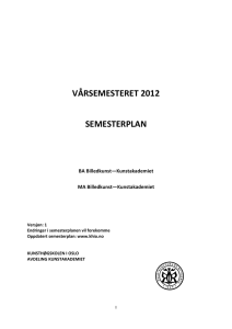SEMESTERPLAN VÅR 2012, Versj 1