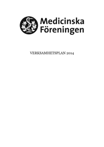 VERKSAMHETSPLAN 2014 - Medicinska Föreningen