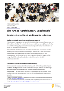 The Art of Participatory Leadership
