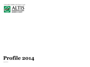 Download the Presentation of ALTIS - Università Cattolica del Sacro