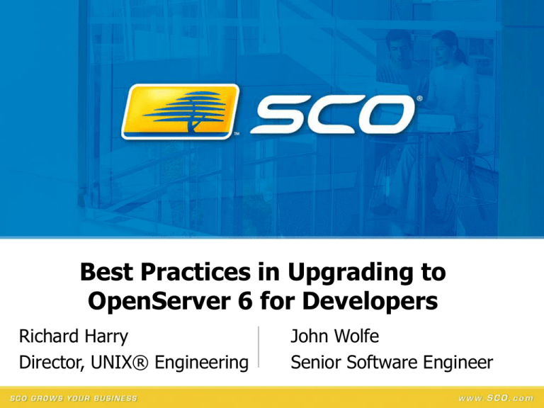 Best Practices in Upgrading to OpenServer 6 for Developers