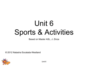Unit 6 Objectives