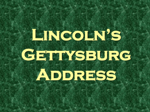 The Gettysburg Address Power Point Parts 1 and 2