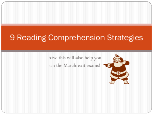 9 Reading Comprehension Strategiesx