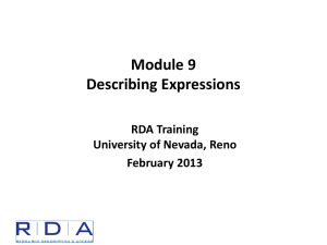 Module 9 - Describing Expressions