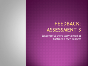 Feedback ppt assessment 3 suspense 2013