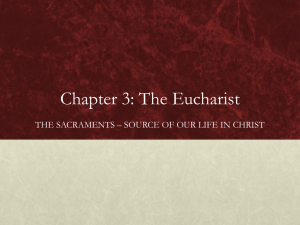 Chapter 3: The Eucharist - Midwest Theological Forum