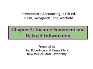 Chapter 4: Income Statement