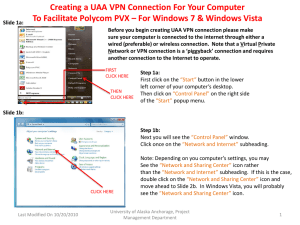 Creating a UAA VPN Connection For Your Computer