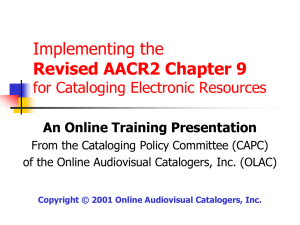 Revised AACR2 Chapter 9