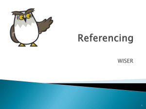Referencing - University of Central Lancashire