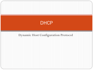 DHCP - Personal Web Pages