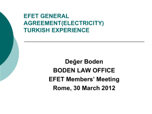 (Electricity) Turkısh Experıence – 30 March 2012, Rome