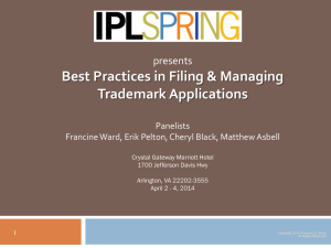 Best Practices in Filing & Managing Trademark Applications