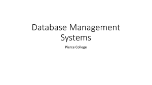 Database Management Systems - Health Information Technology
