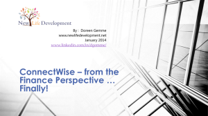 ConnectWise – from the Finance Perspective