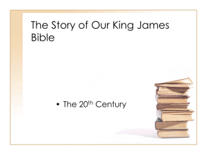 The 1911 Tercentenary Commemoration Bible