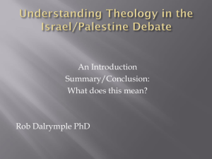 Understanding Theology in the Israel/Palestine