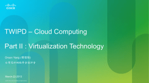 Cloud Computer (II) Virtulization