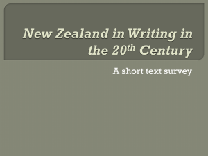 New Zealand in Writing in the 20th Century