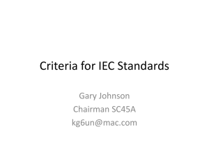 Criteria for IEC Standards - IEEE-SA